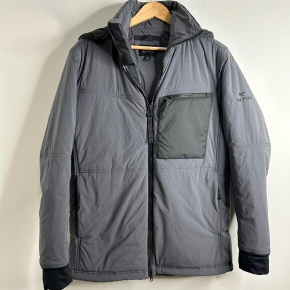 Warroad Barn Burner Jacket Mens M Gray Hooded Insulated Pockets Detachable Hood - Picture 1 of 11